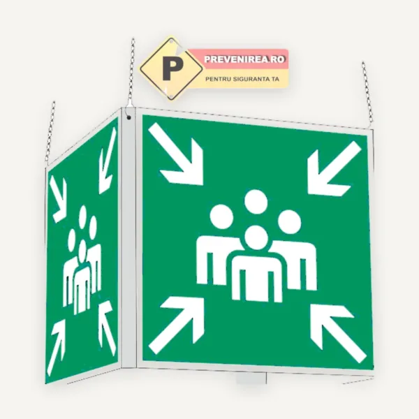 Cub suspendat din PVC pentru locuri de adunare în caz de urgență - Semnalizare profesională