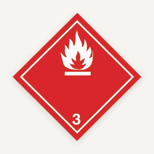 Etichetă de Siguranță „Lichide Inflamabile” - Semn Standardizat ADR