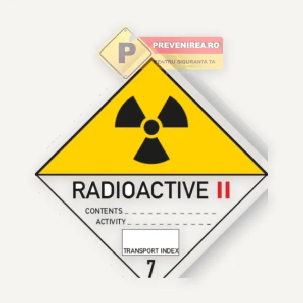 Etichetă Material Periculos Radioactiv - Standard ISO și Siguranță Certificată