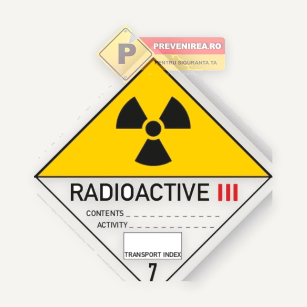 Etichetă Radioactiv Conform Normelor de Securitate