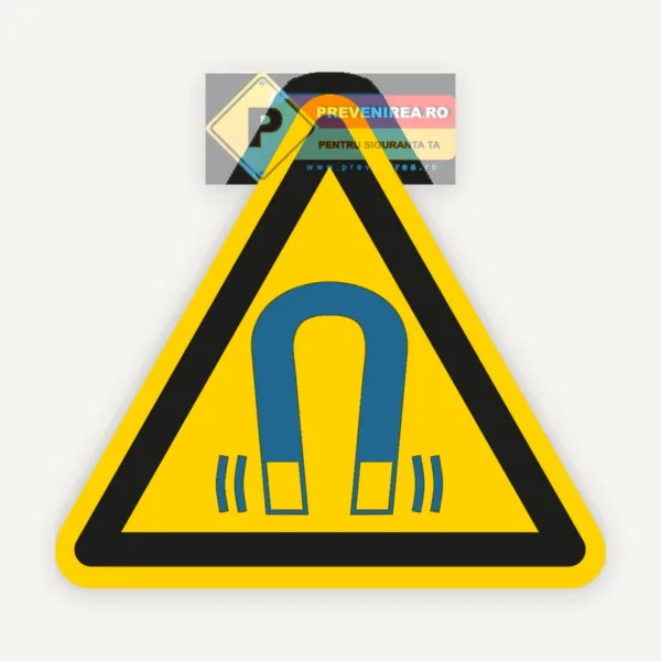 Etichetă de Siguranță pentru Zone cu Câmp Magnetic - Protecție și Avertizare Vizuală