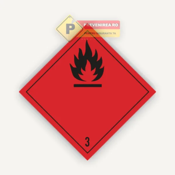 Etichete rezistente pentru lichide inflamabile Clasa 3 - Ideal pentru depozit și transport