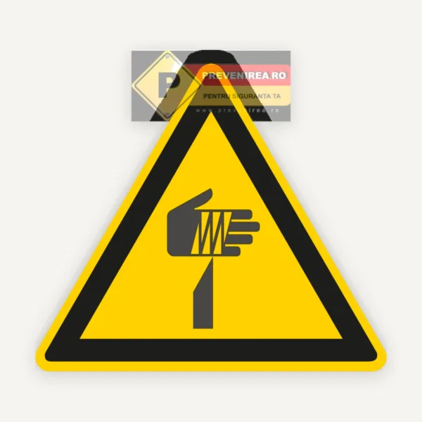 Etichete de avertizare - Pericol de accidentare și tăiere la mână | Atenție la utilaje și cuțite