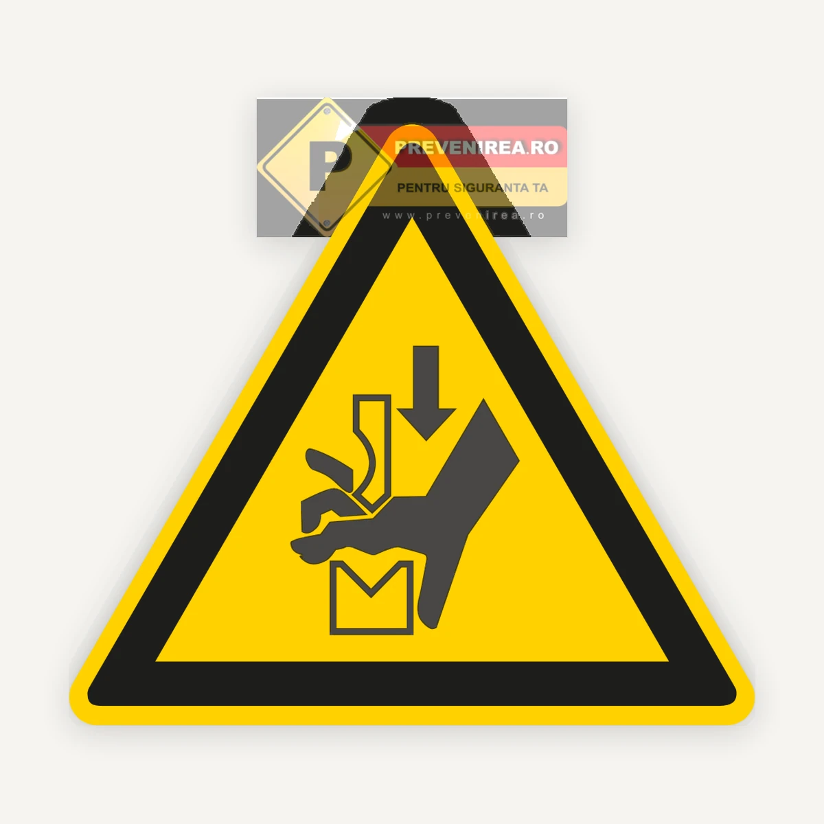 Etichete de securitate industrială - Pericol prindere mână în utilaj | Protecție muncitori
