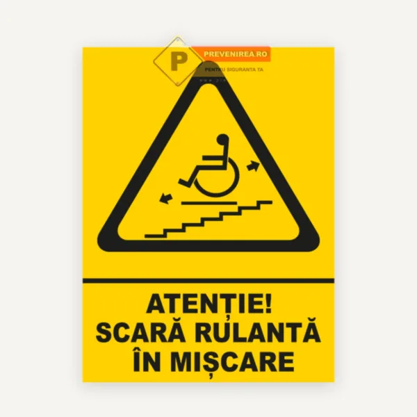 Indicator prioritate scară rulantă pentru persoane cu dizabilități - vizibilitate maximă și conformitate