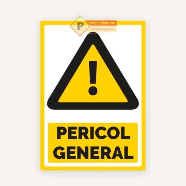 Indicator Pericol General - Semn de Siguranță pentru Zone cu Risc Ridicat