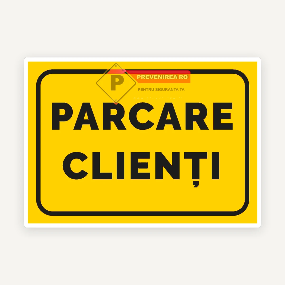Indicator personalizat pentru parcare clienți - semnalizare clară și profesională