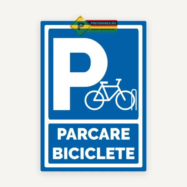 Indicator pentru Parcare Biciclete - Semn Profesional pentru Spații Publice