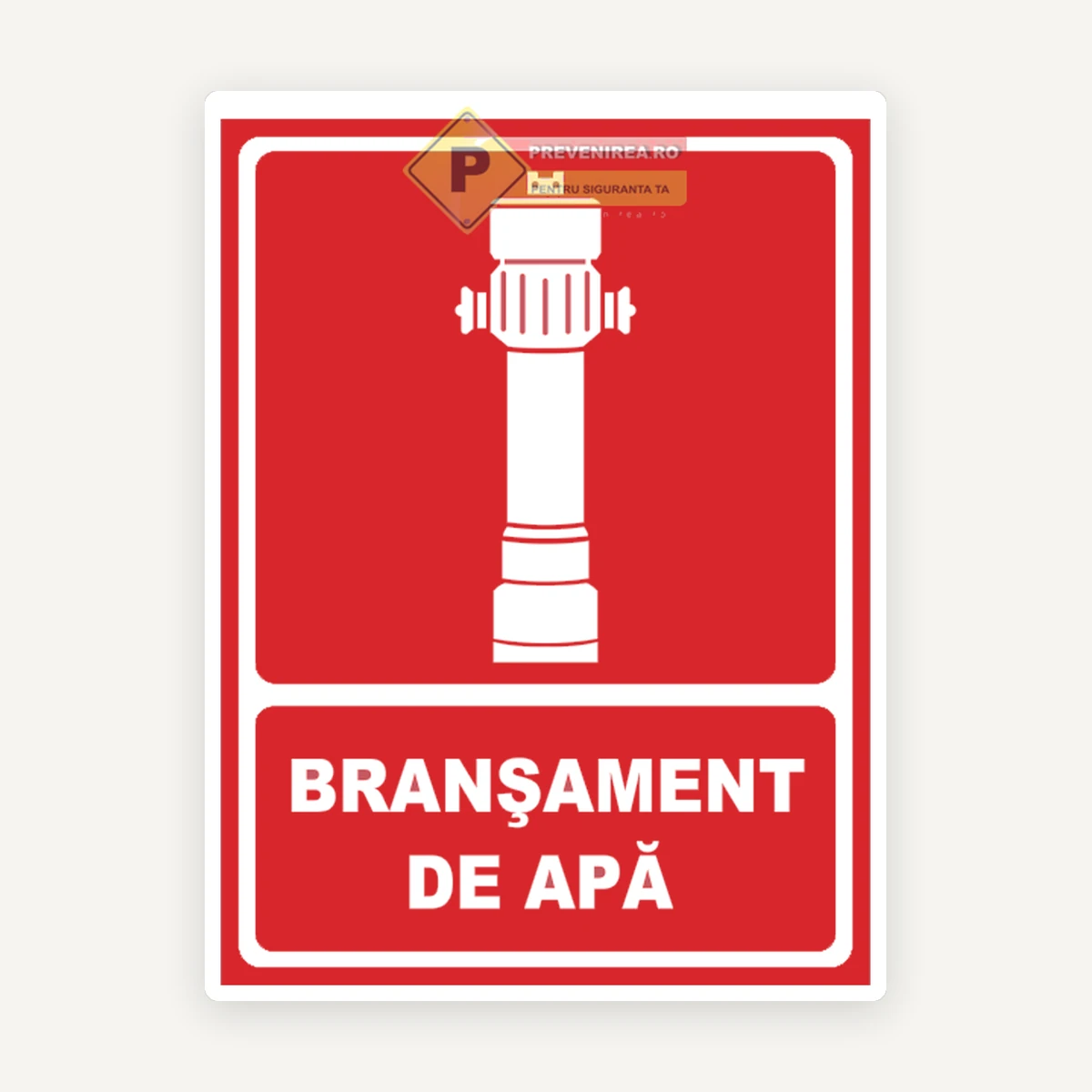 Indicator branșament apă hidrant exterior - semnalizare profesională instalații apă