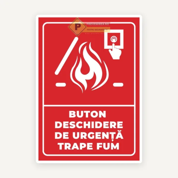 Indicator de securitate pentru buton deschidere trape de fum - semnalizare PSI