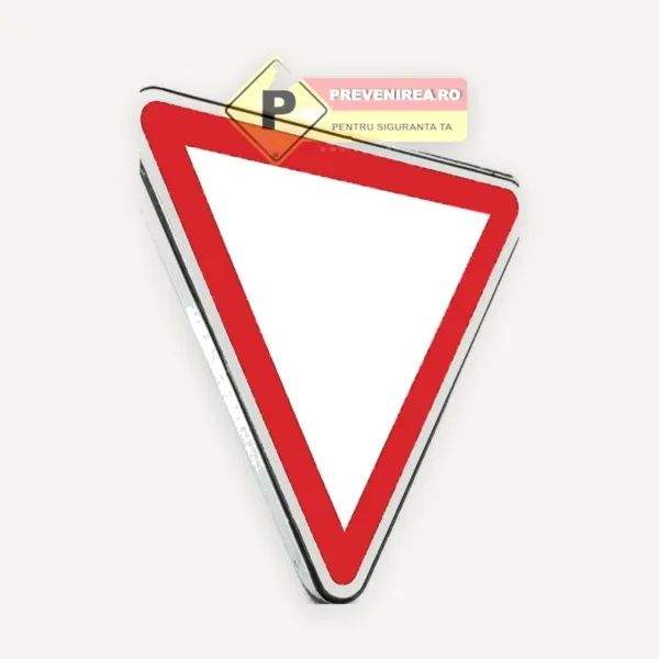 Indicator „Cedează Trecerea” - Semn Rutier Standard, Vizibilitate Ridicată