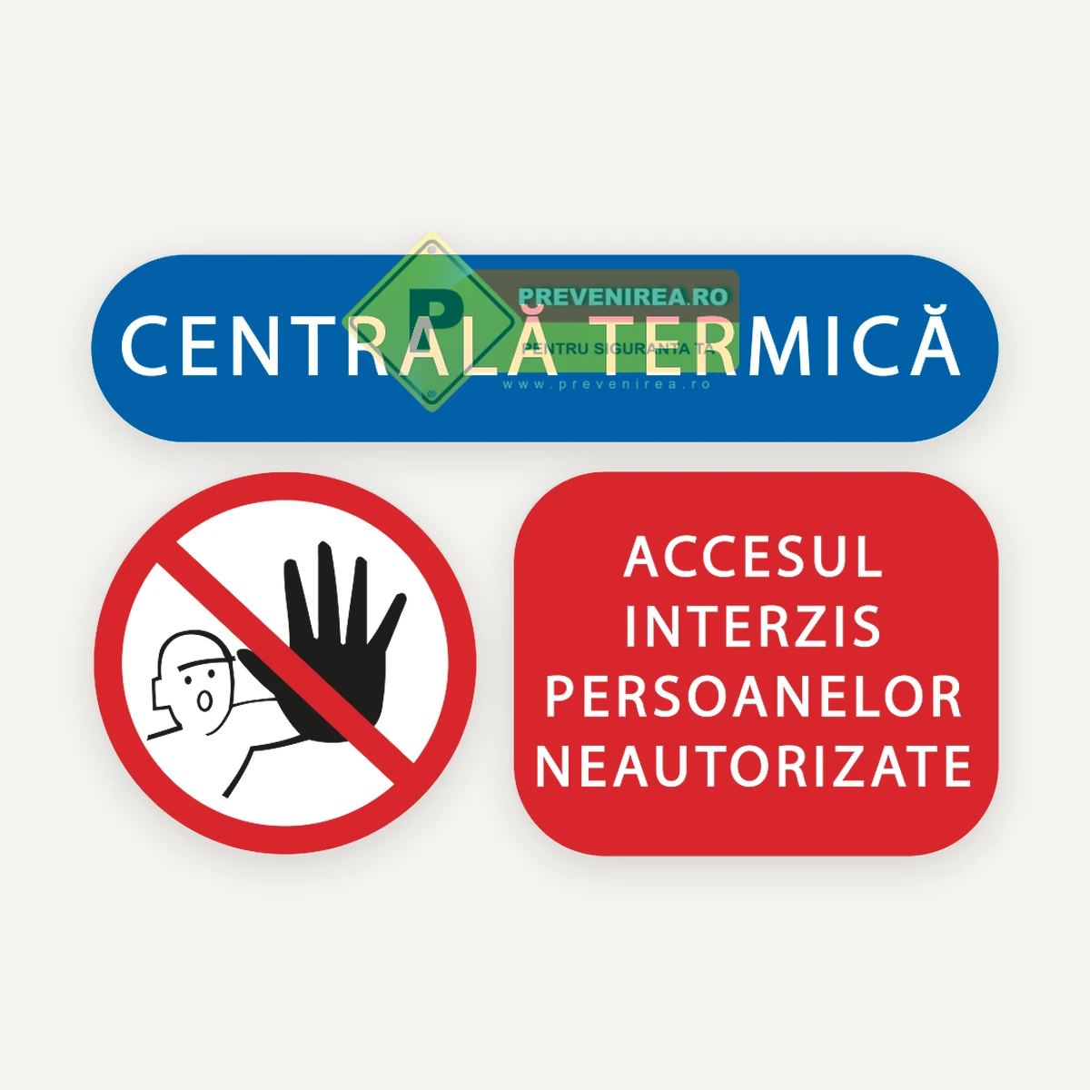 Indicator centrală termică - Accesul interzis persoanelor neautorizate” conform norme SSM