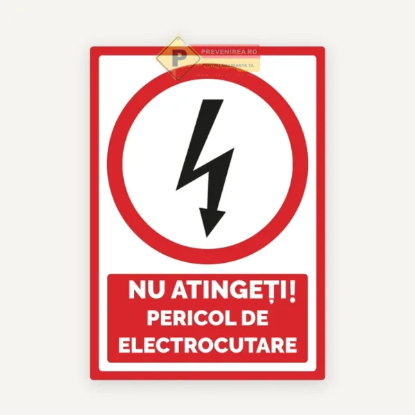 Semn avertizare Nu atingeți, pericol de electrocutare” - placă de siguranță electrică