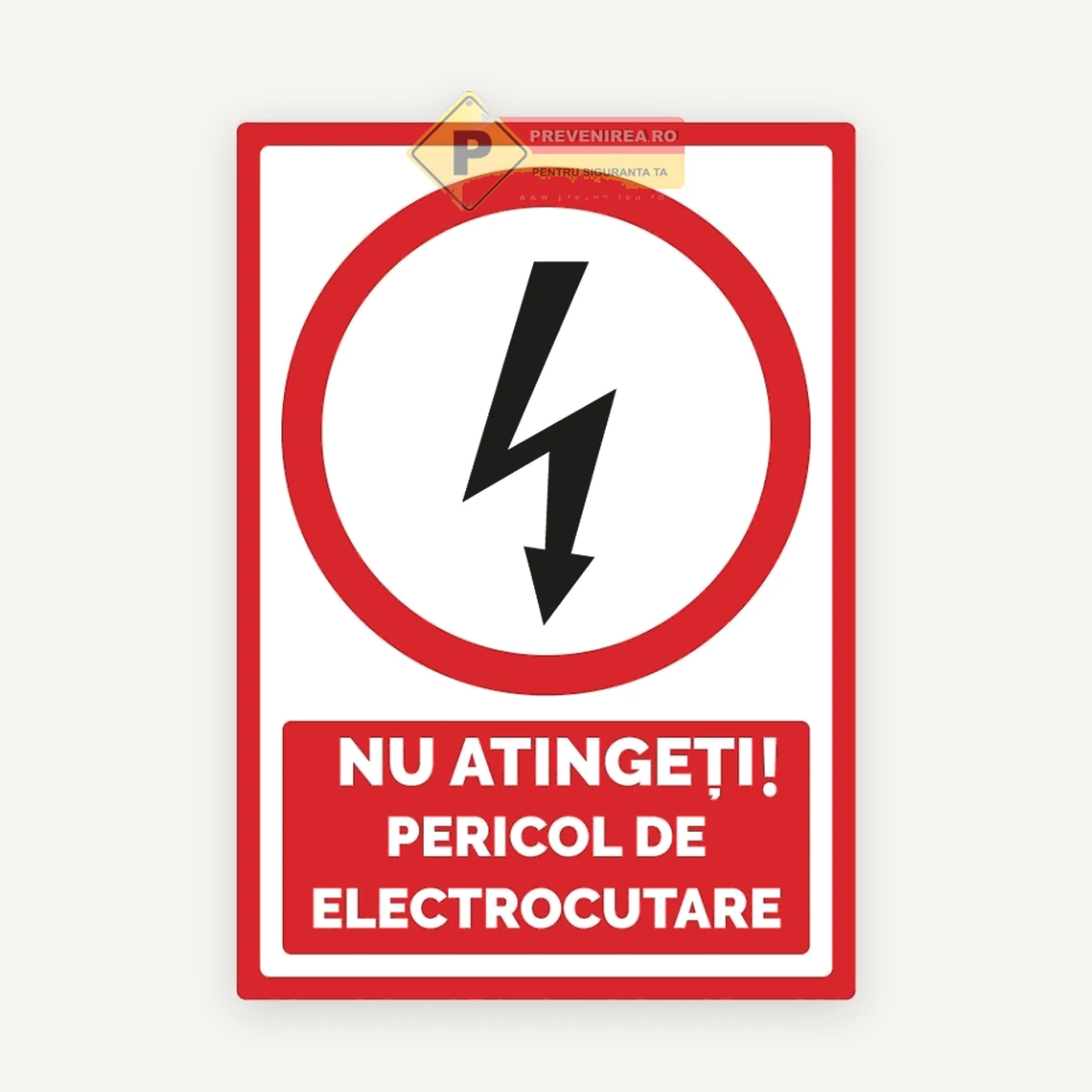 Semn avertizare Nu atingeți, pericol de electrocutare” - placă de siguranță electrică