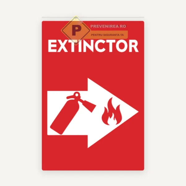 Indicator Securitate PSI Extinctor Dreapta - Semnalizare Standard pentru Incendiu