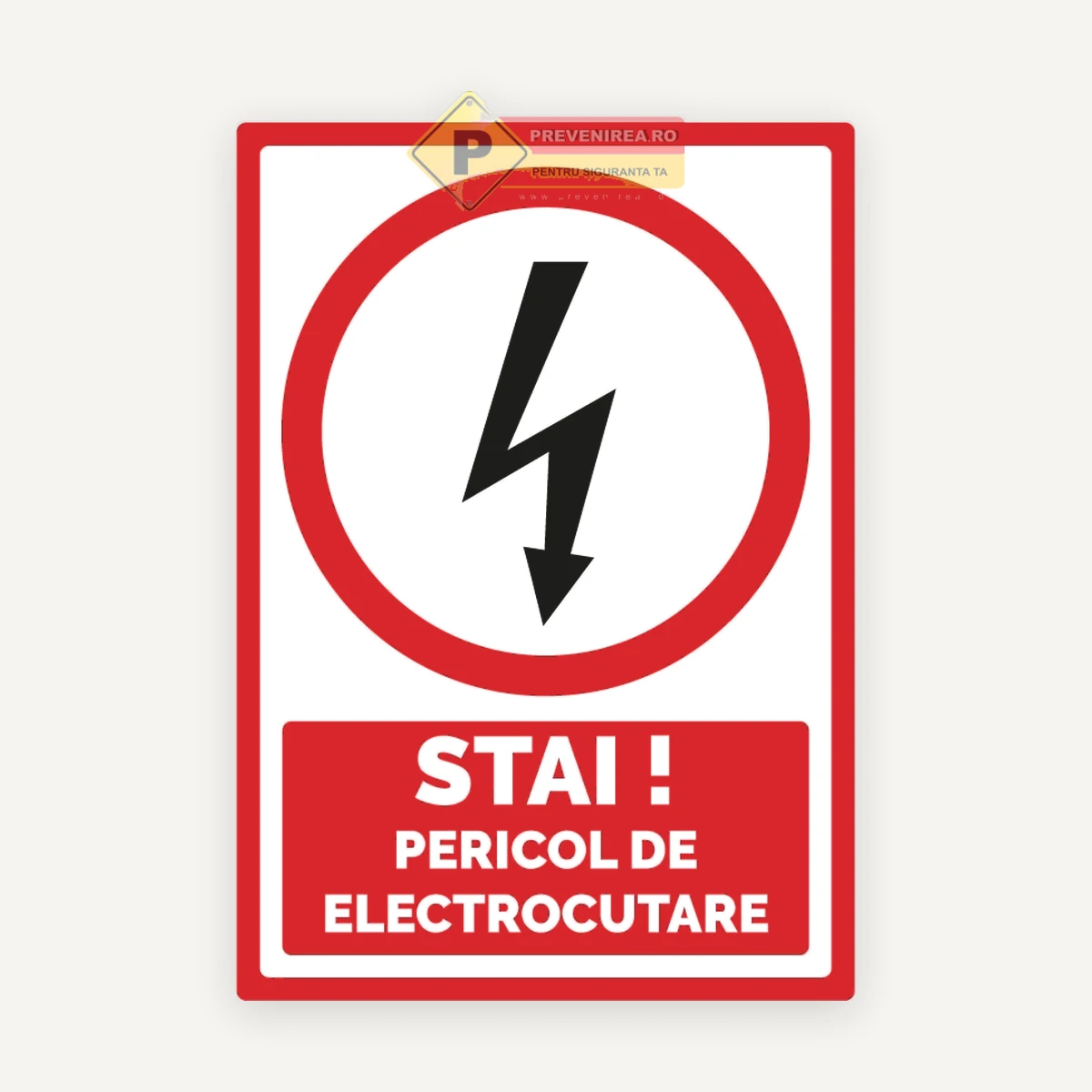 Indicator de siguranță Stai! Pericol de electrocutare” - Semnalizare electrică industrială