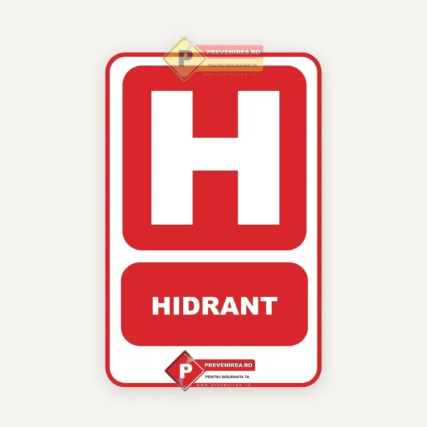 Indicator Hidrant Roșu - Semnalizare Standard pentru Protecție la Incendiu