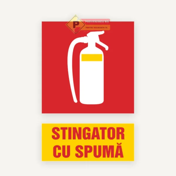 Semn pentru Stingător cu Spumă - Indicator PSI