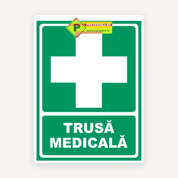 Indicator Trusă Medicală - Semn Vizibil pentru Trusă de Prim Ajutor