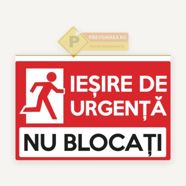 Indicator Nu Blocați Ieșirea de Urgență