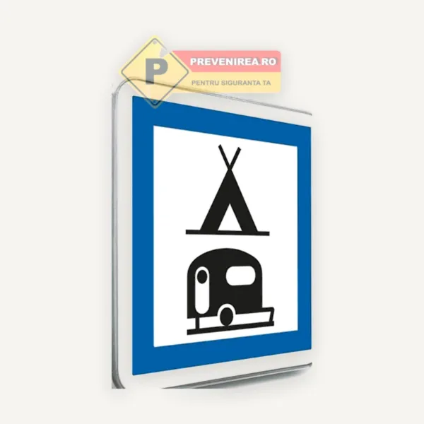 Indicator Informativ pentru Parcare și Zonă de Camping