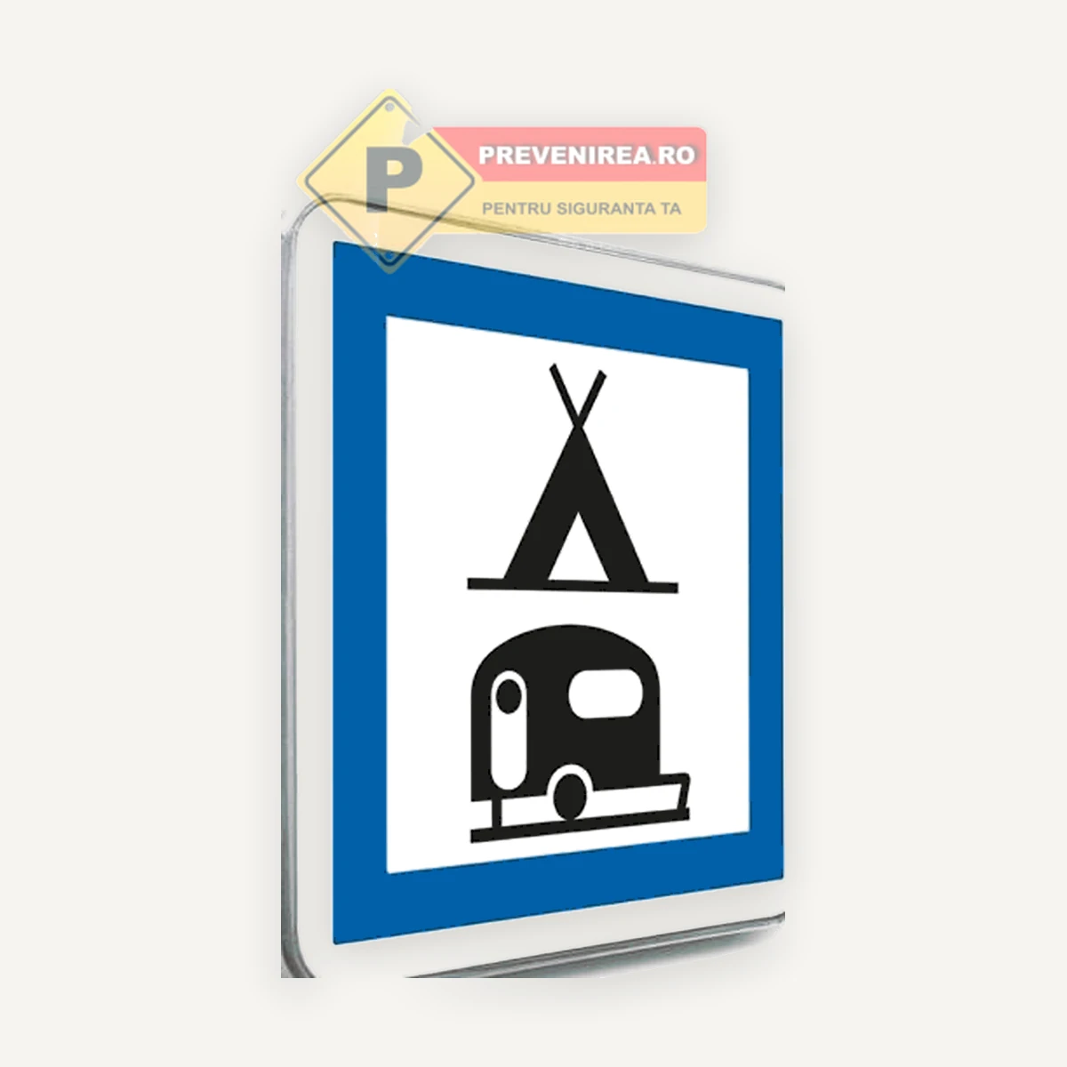 Indicator Informativ pentru Parcare și Zonă de Camping