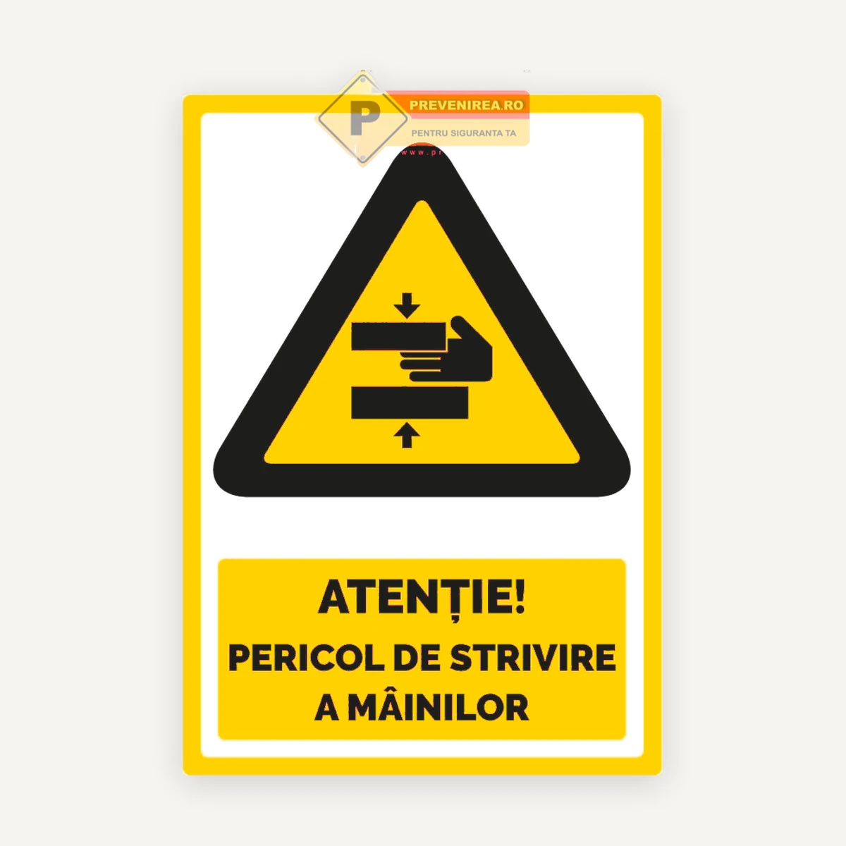 Indicator Pericol de Strivire a Mâinilor