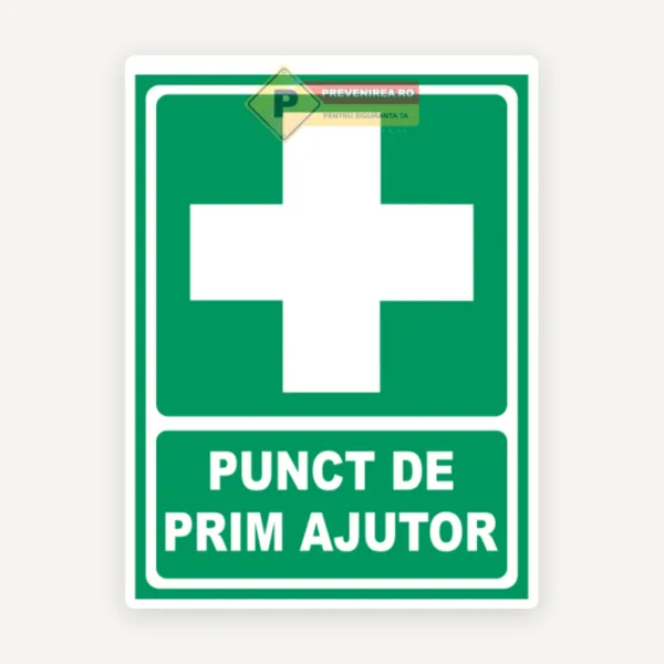 Indicator Punct de Ajutor Verde - Semnalizare Conform Standardelor
