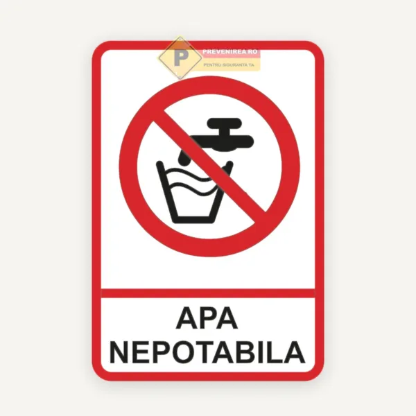 Semn Apă Ne potabilă - Indicator pentru Apă Ne potabilă