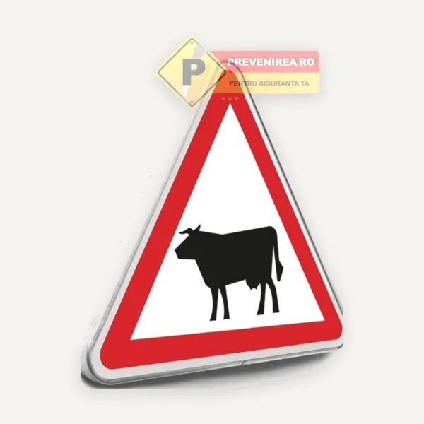 Indicator Atenție Animale - Semn Rutier de Avertizare