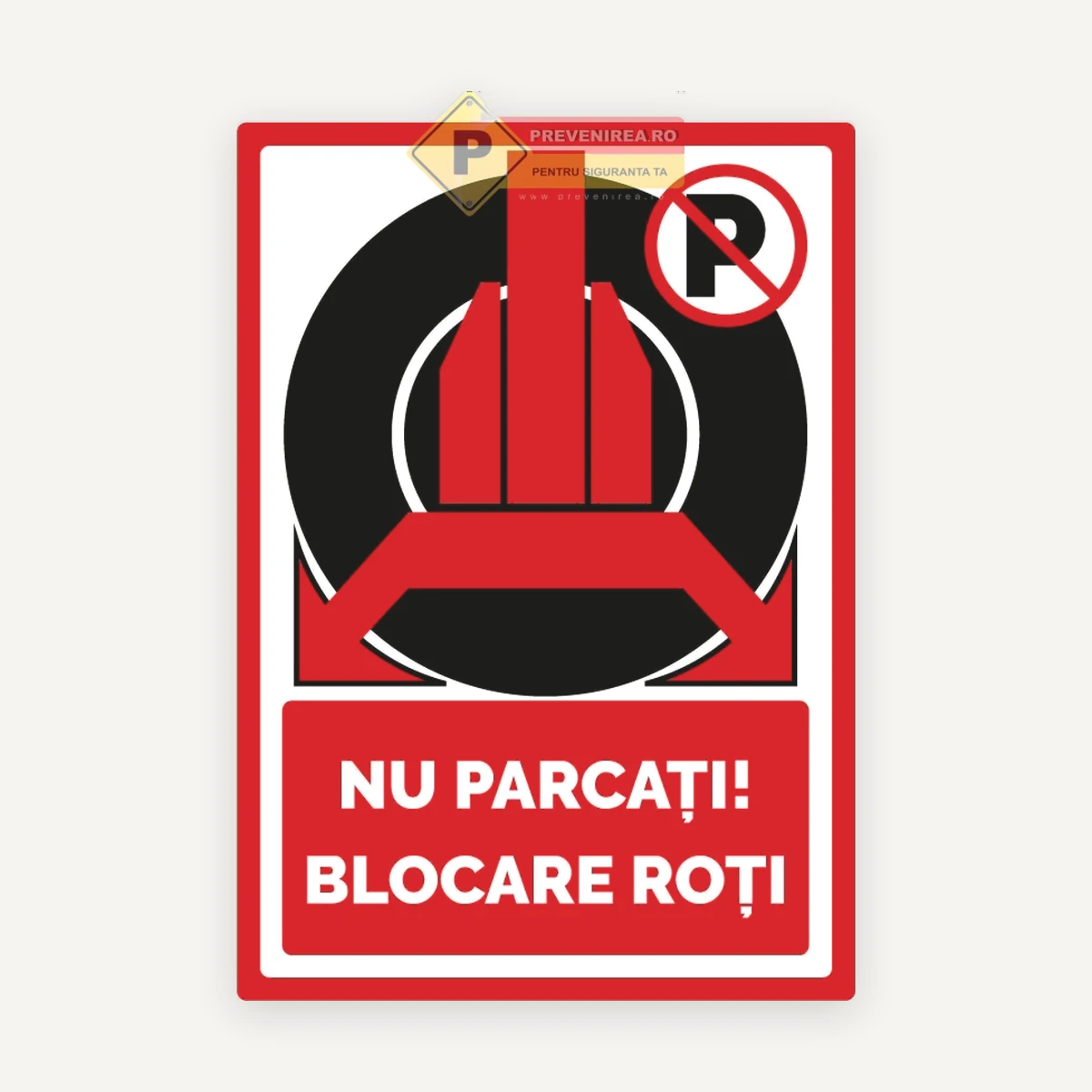 Indicator de securitate pentru blocarea rotilor