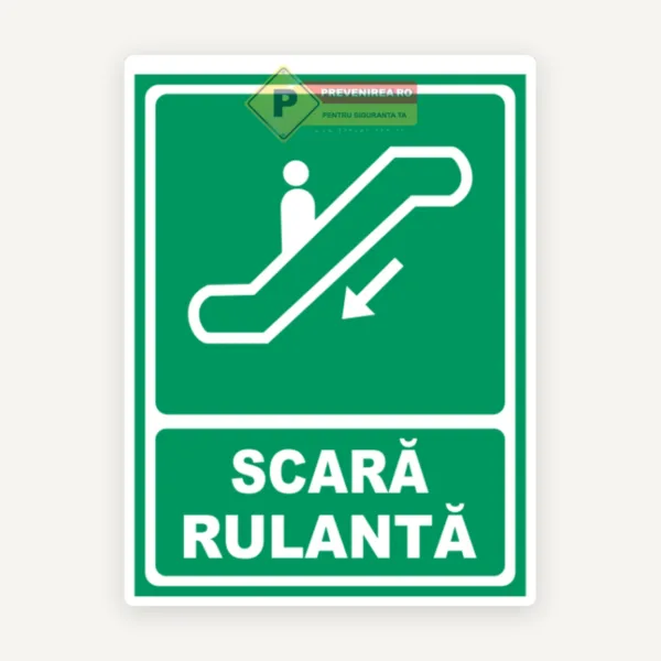 Indicator de securitate pentru scara rulanta