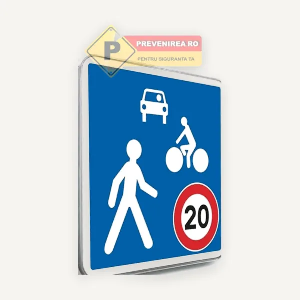 Indicator rutier Zonă Rezidențială - Limitare Viteză 20 km/h | Semnalizare Rutieră