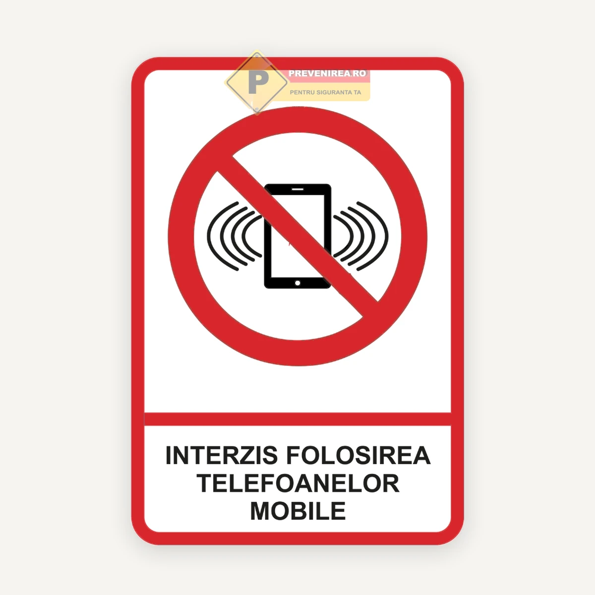 Indicator interzis telefonul mobil
