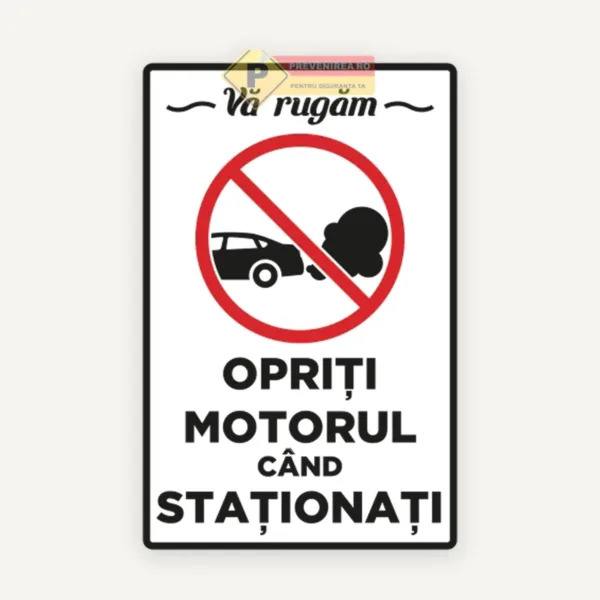 Indicator opriti motorul cand stationati
