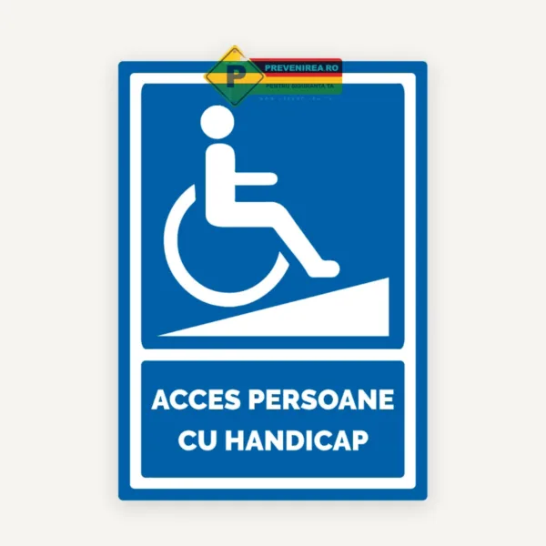 Indicator pentru acces persoane cu handicap