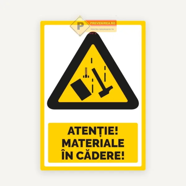 Indicator pentru materiale in cadere