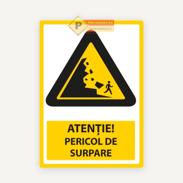 Indicator pentru pericol de surpare