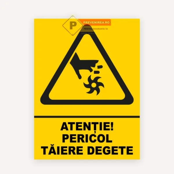Indicator pericol de taiere la degete