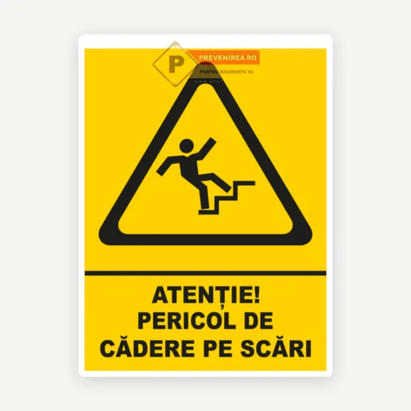 Indicator pericol de cadere pe scari