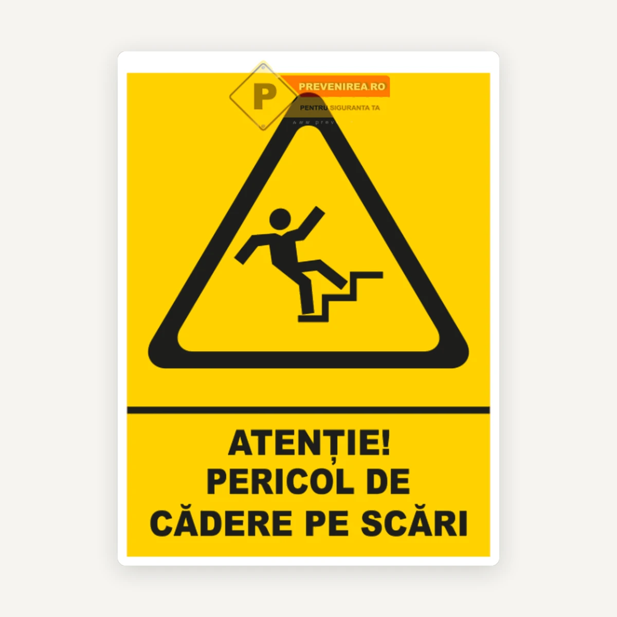 Indicator pericol de cadere pe scari