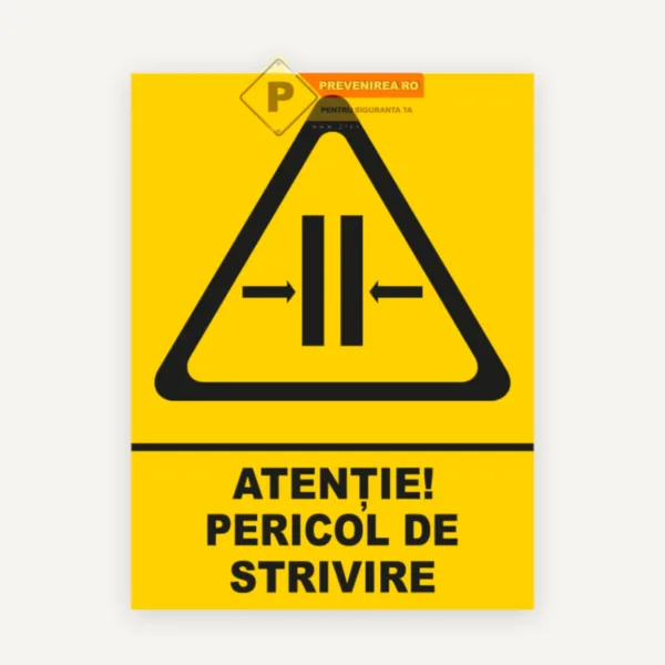 Indicator pericol de strivire