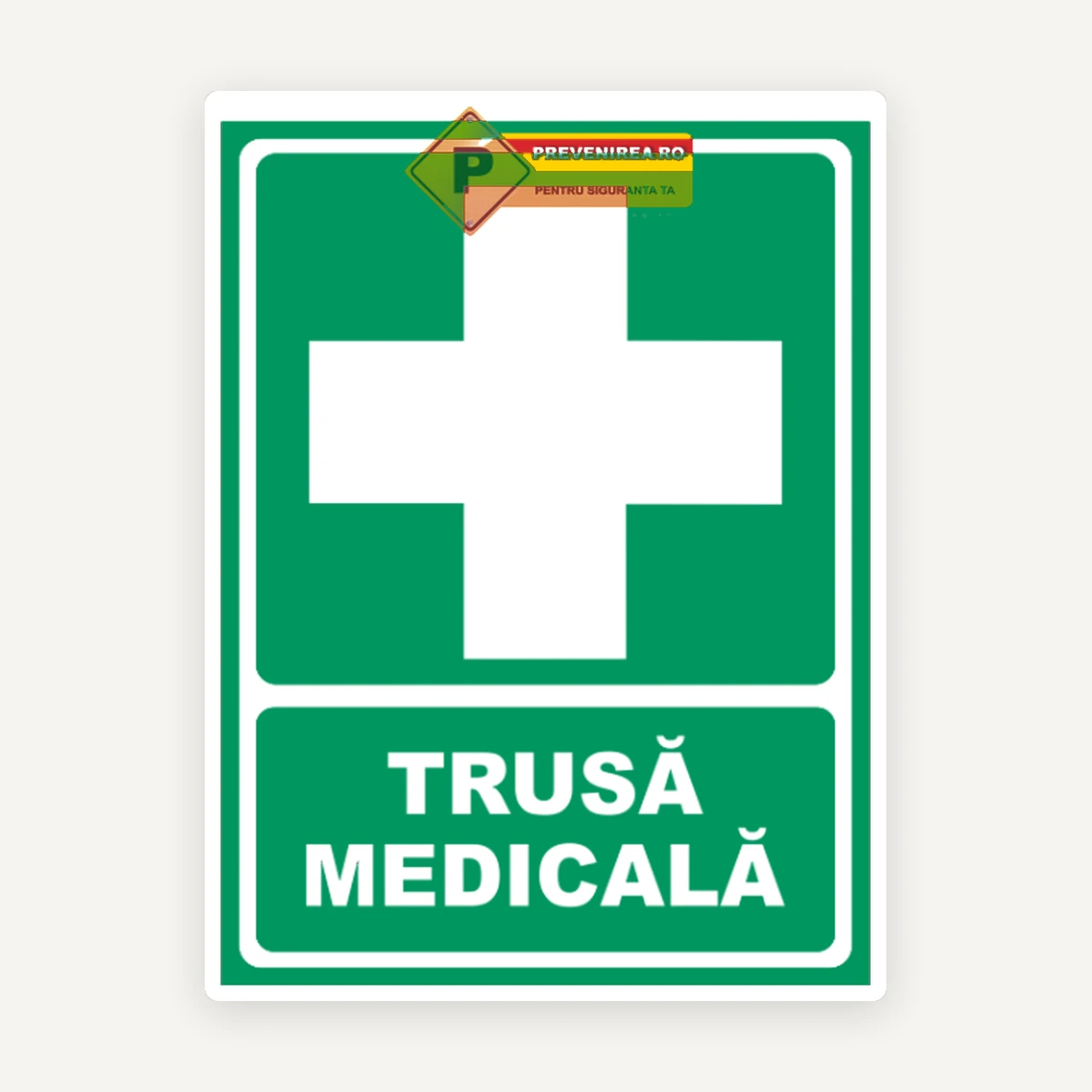 Indicator verde pentru trusa medicala