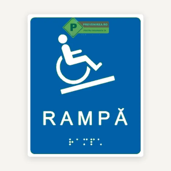 Plăcuțe tactile pentru nevăzători pe scări și rampe