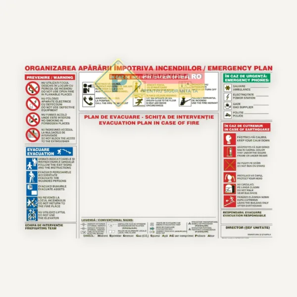 Plan de organizarea apararii impotriva incendiilor