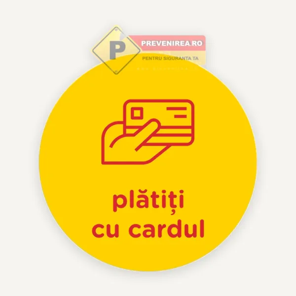 Semn galben plati cu cardul