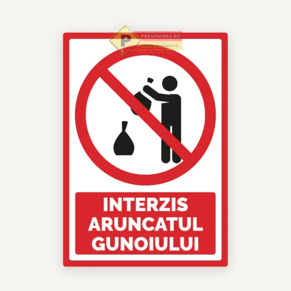Semn pentru aruncarea gunoiului