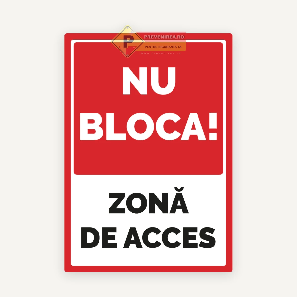 Semn pentru blocare si acces