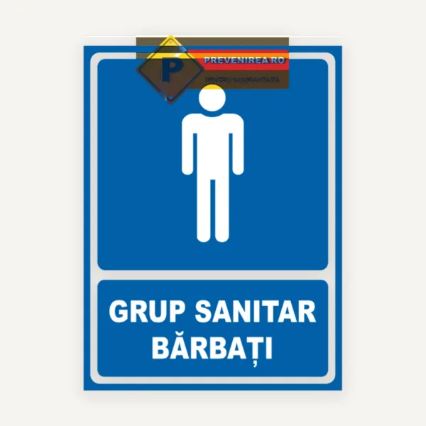 Semn pentru grup sanitar barbati