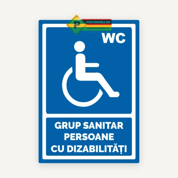 Semn pentru grup sanitar persoane cu dizabilitati